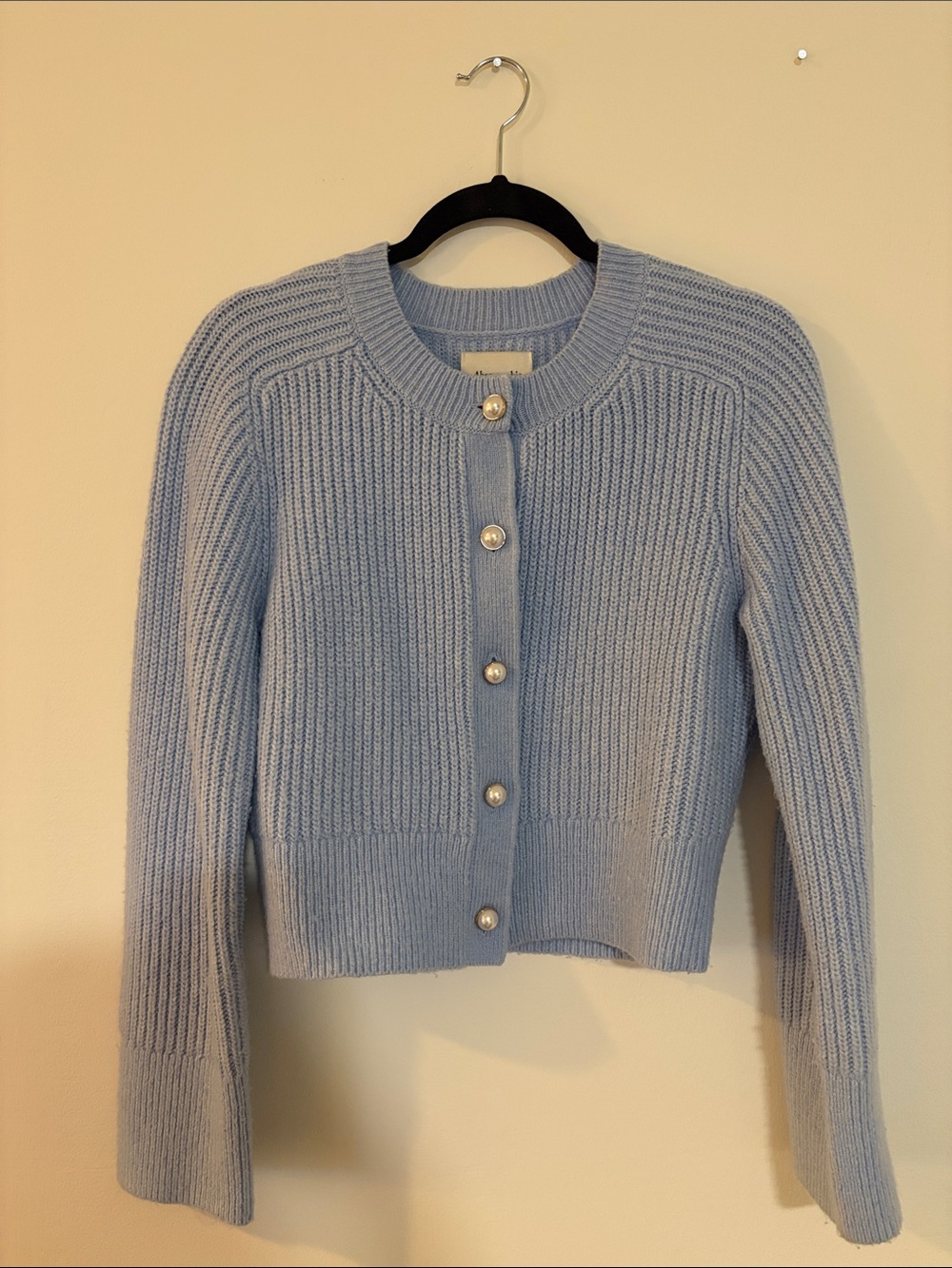 Abercrombie light blue pearl button cardigan
